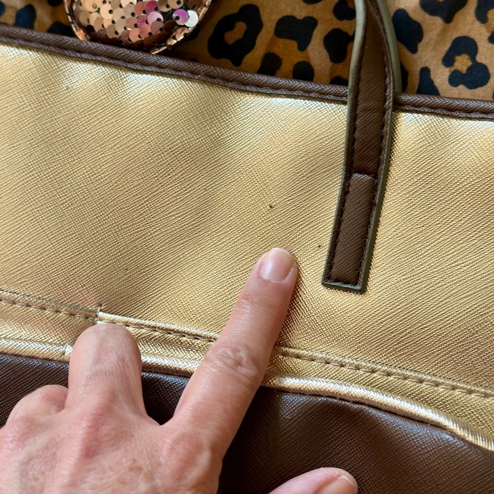 Gold Metallic Tote Bag - Picture 11 of 11